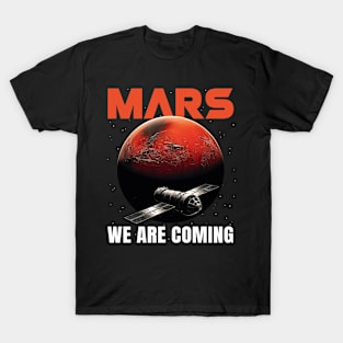 Mars Mission Red Planet Spaceship Galaxy T-Shirt